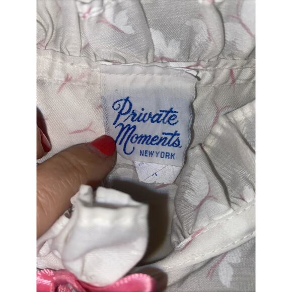 VTG 2 Piece Night Gown Robe Duster Dressing Gown Lace Cotton Cottage Set Sz XL - Picture 9 of 12